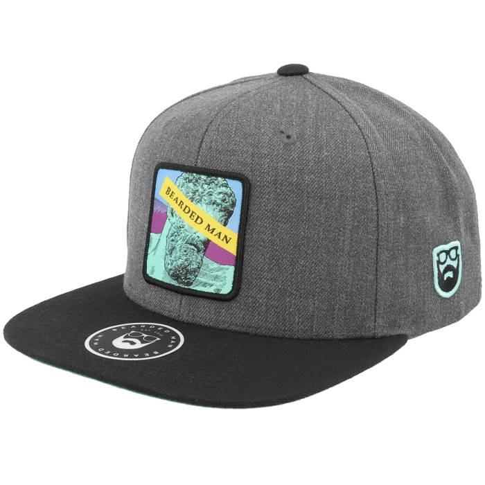 Bearded Man 【 Antique Style Icon Charcoal/Black Snapback Men Blue 】 アイコン Snapback スナップバック バッグ メンズ 青色 ブルー|スニケス