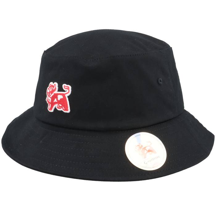 Hatstore 【 Arla Tiny Logo Black Bucket Men Black 】 ロゴ 黒色 ブラック メンズ 黒色 ブラック