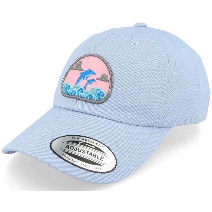 Abducted 【 Dolphin On Waves Patch Light Blue Dad Cap Men Blue 】 青色 ブルー キャップ 帽子 メンズ 青色 ブルー