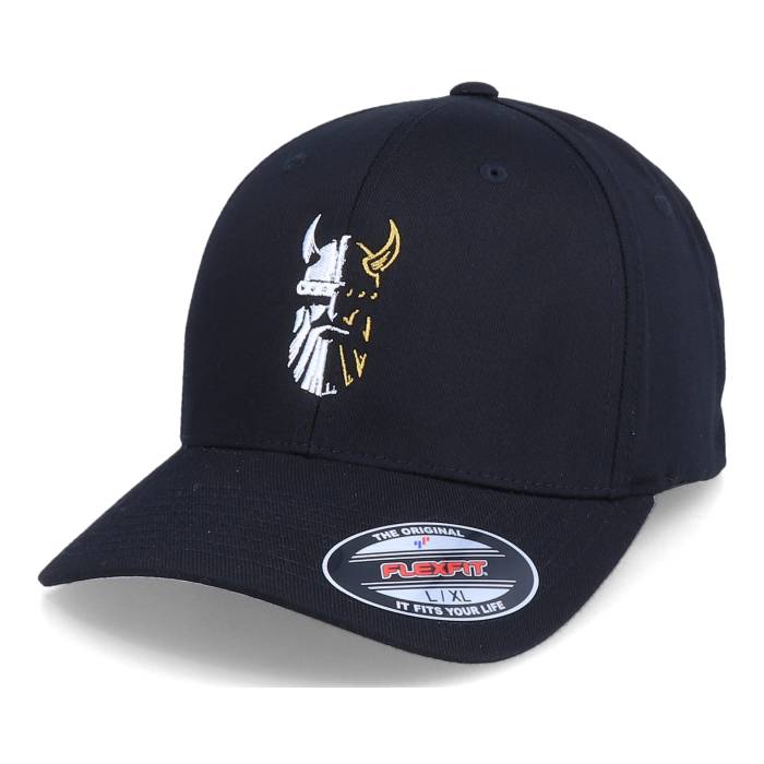 Vikings 【 Viking Logo Black Flexfit Men Black 】 ロゴ 黒色 ブラック メンズ 黒色 ブラック