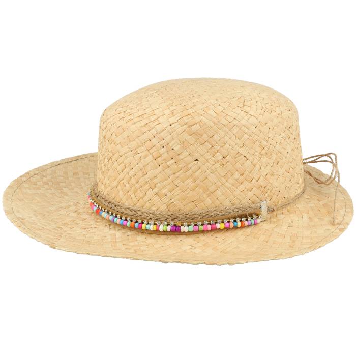 Mjm Hats 【 Ashley W Raffia Natural Straw Hat Women Beige 】 自然的 レディース ベージュ