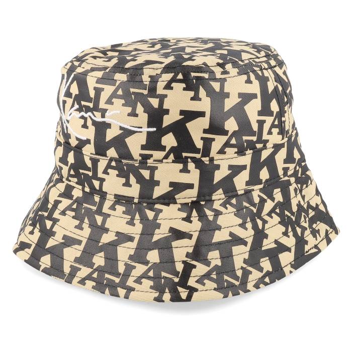カールカナイ Karl Kani 【 Signature Retro Logo Hat Sand/Black Bucket Men Beige 】 レトロ ロゴ メンズ ベージュ