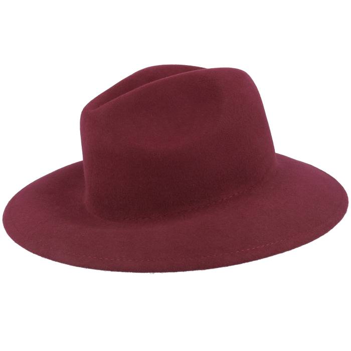 【★百貨店SALE★6/11真夜中2時迄】Seeberger 【 Wool Felt Burgundy Fedora Women Red 】 ブドウ酒色・バーガンディー レディース Red 赤・赤いこと