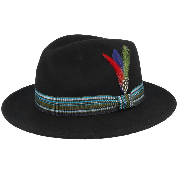 ステットソン Stetson 【 Woolfelt 2 Black Traveller Men Black 】 黒色 ブラック メンズ 黒色 ブラック