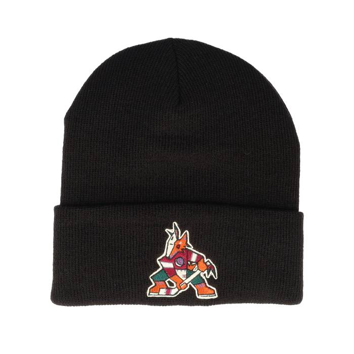 アメリカンニードル American Needle 【 Arizona Coyotes Knit Nhl 100% Arcylic Black Cuff Men Black 】 アリゾナ コヨーテズ ニット 黒色 ブラック メンズ 黒色 ブラック|スニケス