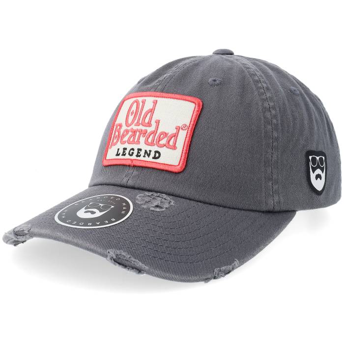 Bearded Man 【 Bearded Legend Dark Grey Destroyed Dad Cap Men Grey 】 Legend レジェンド 灰色 グレー キャップ 帽子 メンズ 灰色 グレー