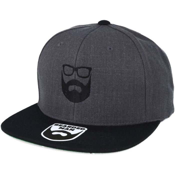Bearded Man 【 Logo Charcoal/Black Snapback Men Grey 】 ロゴ Snapback スナップバック バッグ メンズ 灰色 グレー|スニケス