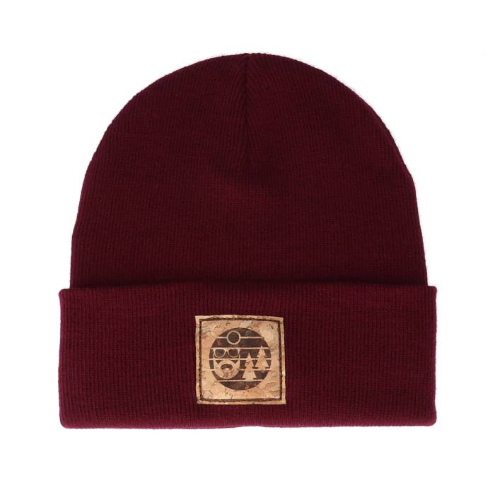 Bearded Man 【 Sunset Logo Patch Burgundy Beanie Men Red 】 ロゴ ワイン色・バーガンディー キャップ 帽子 メンズ Red 赤・レッド