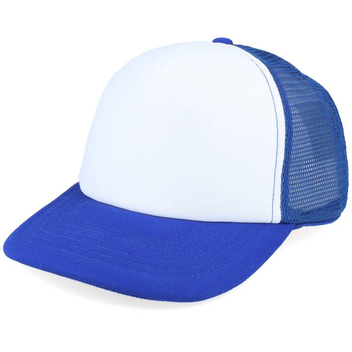 Beechfield 【 Kids Bright Royal/White Vintage Foam Trucker Kids White / Blue 】 vintage ビンテージ・ヴィンテージ トラッカー ジュニア キッズ 白色 ホワイト 青色 ブルー