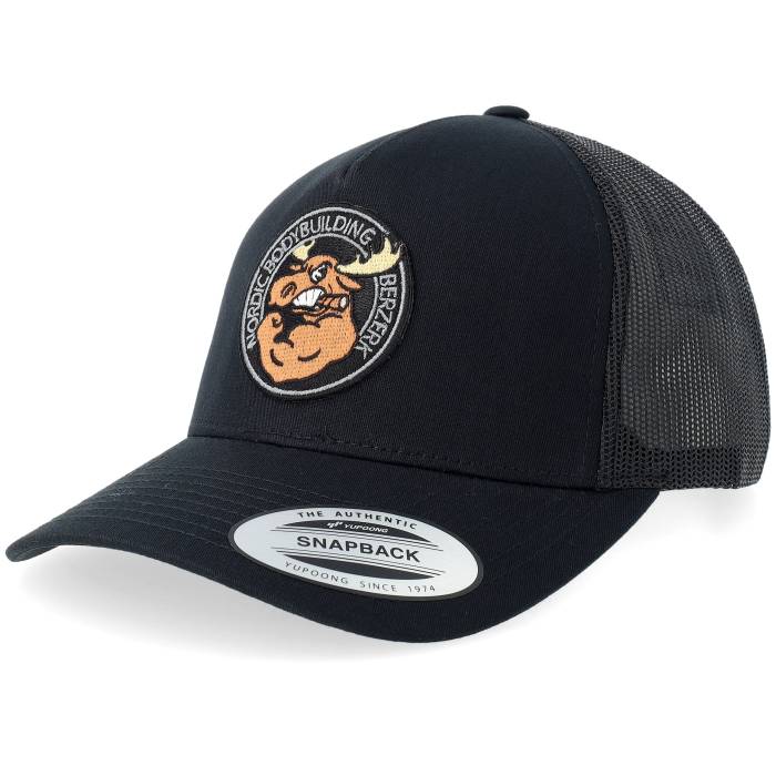 Berzerk 【 Jacked Moose Black Round Patch Black A-Frame Trucker Men Black 】 黒色 ブラック トラッカー メンズ 黒色 ブラック|スニケス