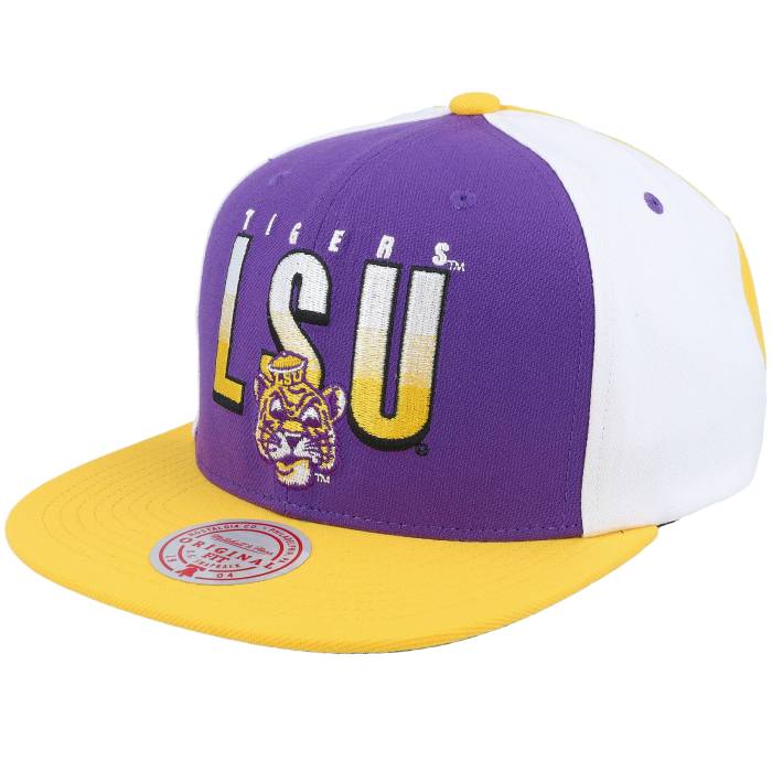 ミッチェル&ネス Mitchell & Ness 【 Louisiana State Tigers Billboard 2 Purple/Yellow Snapback Men Purple 】 State スケートボード タイガース Snapback スナップバック バッグ メンズ Purple 紫・パープル