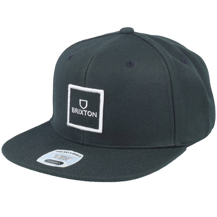 ブリクストン Brixton 【 Alpha Square Black/Black Snapback Men Black 】 アルファ Snapback スナップバック バッグ メンズ 黒色 ブラック