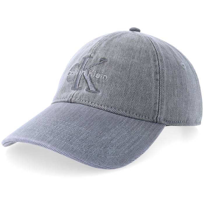 カルバンクライン Calvin Klein 【 Monologo Embroidery Denim Baseba Dark Grey Dad Cap Men Grey 】 ジーンズ 薄墨色 薄墨色 旗がしら かぶり笠 メンズ 薄墨色 薄墨色