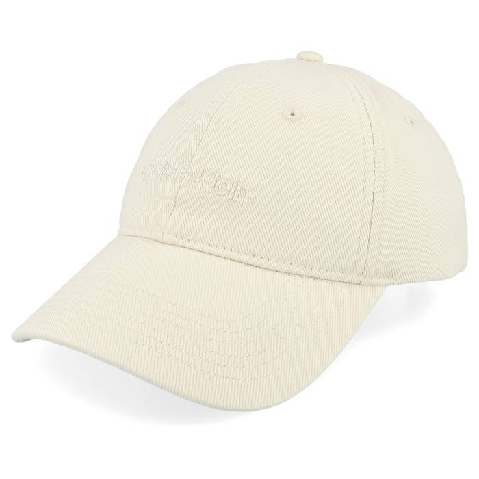 カルバンクライン Calvin Klein 【 Ttlcs Embrodery Denim Bs Bone White Dad Cap Men Beige 】 ジーンズ 白いこと 白いこと 旗がしら かぶり笠 メンズ ベージュ