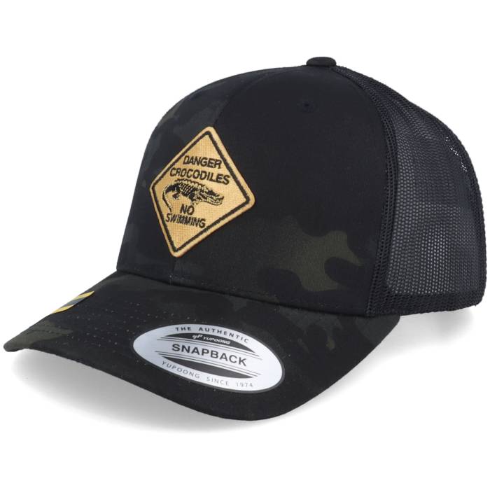 アイコニック Iconic 【 Danger Crocodiles Multicam Camo Black Trucker Men 】 カモ柄 黒色 ブラック トラッカー メンズ