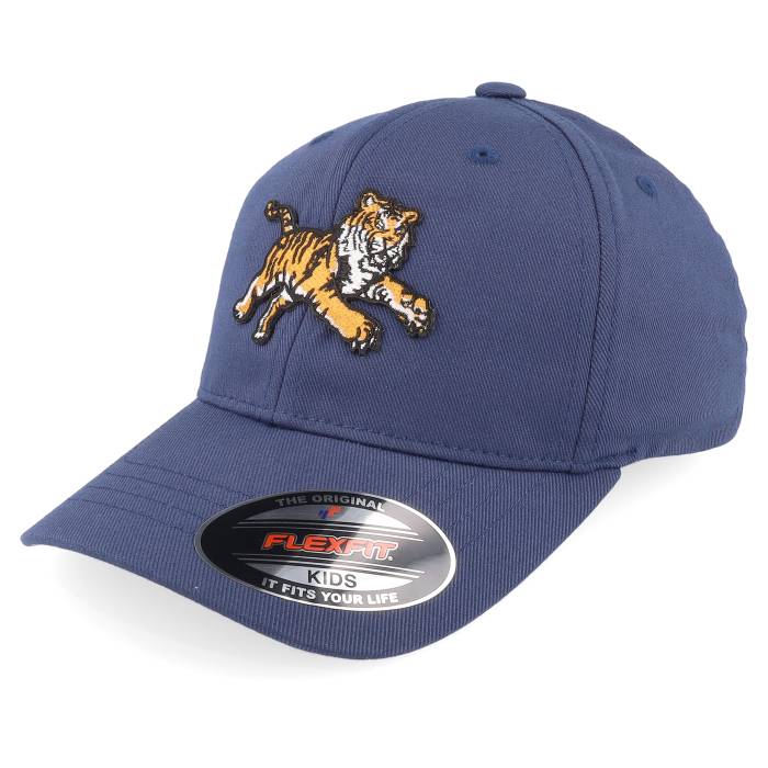 Kiddo Cap 【 Kids Attacking Tiger Navy Flexfit Kids Blue 】 紺色 ネイビー ジュニア キッズ 青色 ブルー｜スニケス
