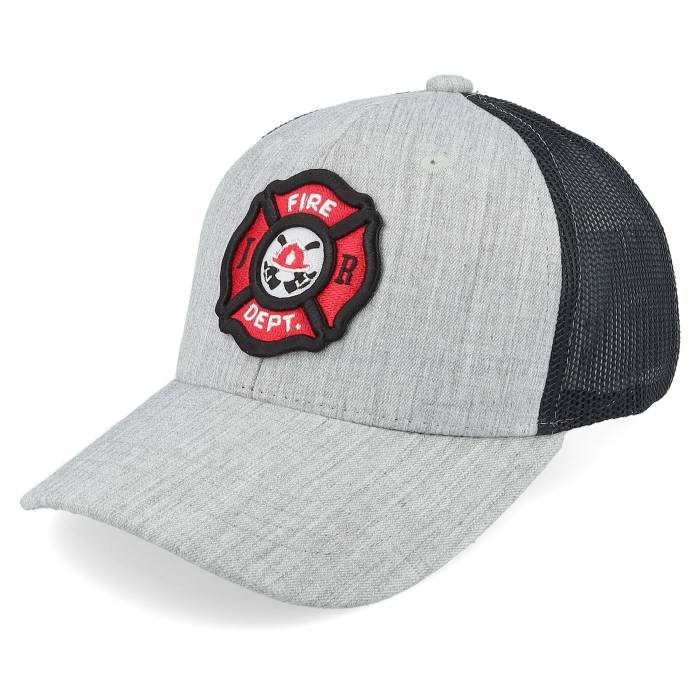 Kiddo Cap 【 Kids Fire Fighter Junior 3D Patch Heather Grey/Black Trucker Kids Grey 】 ファイア ファイター heather ヘザー トラッカー ジュニア キッズ 灰色 グレー