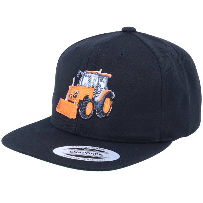Kiddo Cap 【 Kids Orange Tractor Black Snapback Kids Black 】 orange 橙・オレンジ 黒色 ブラック Snapback スナップバック バッグ ジュニア キッズ 黒色 ブラック