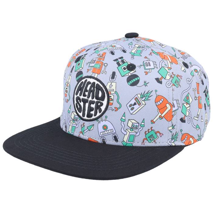 Headster 【 Robotic Chaos Grey/Black Mix Snapback Kids Grey 】 Snapback スナップバック バッグ ジュニア キッズ 灰色 グレー｜スニケス
