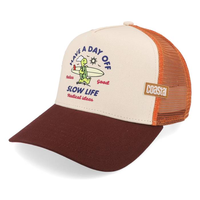 Coastal 【 Hft Day Off Sand/Brown A-Frame Trucker Men Beige 】 トラッカー メンズ ベージュ