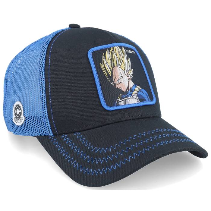 Capslab 【 Dragon Ball Vegeta Blue/Black A-Frame Trucker Men Black 】 ドラゴン トラッカー メンズ 黒色 ブラック｜スニケス