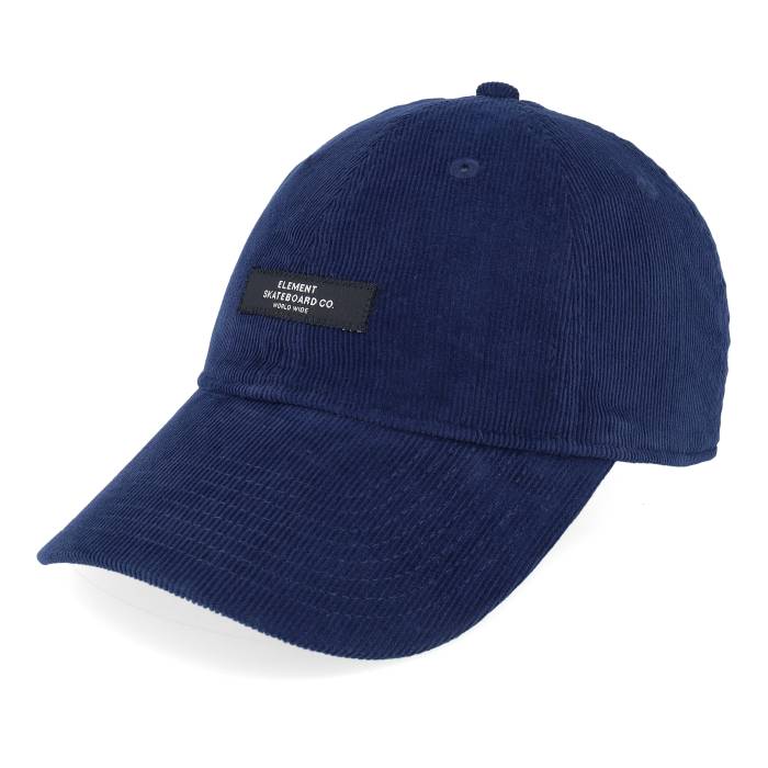 エレメント Element 【 Fluky Corduroy Cap Naval Academy Dad Cap Men Blue 】 コーデュロイ キャップ 帽子 アカデミー メンズ 青色 ブルー｜スニケス