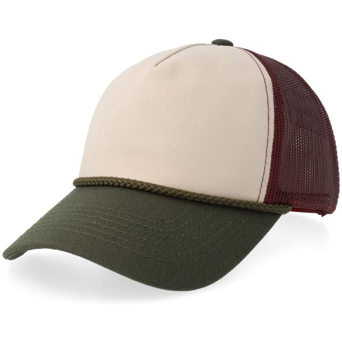 Equip 【 Stone/Burgundy/Olive Canvas Low Profile Golfer A-Frame Trucker Men Beige 】 トラッカー メンズ ベージュ