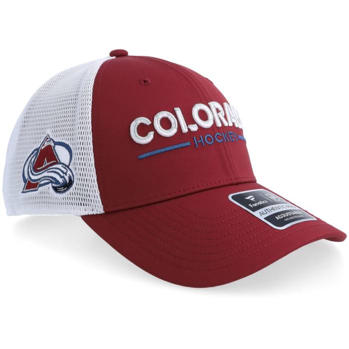 ファナティクス Fanatics 【 Colorado Avalanche Auth Pro A Mesh Dark Garnet/White Trucker Men Red 】 コロラド アバランチ 労働者階級 トラッカー メンズ Red 赤・赤いこと