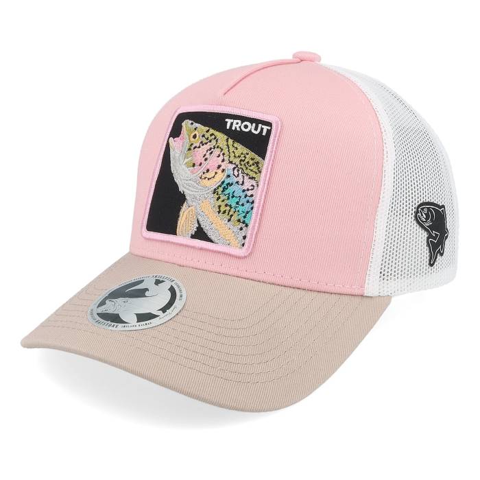 Skillfish 【 Rainbow Trout Box Light Pink/White/Grey A-Frame Trucker Men White / Pink / Grey 】 虹色 レインボー ボックス トラッカー メンズ 白色 ホワイト pink ピンク 灰色 グレー|スニケス
