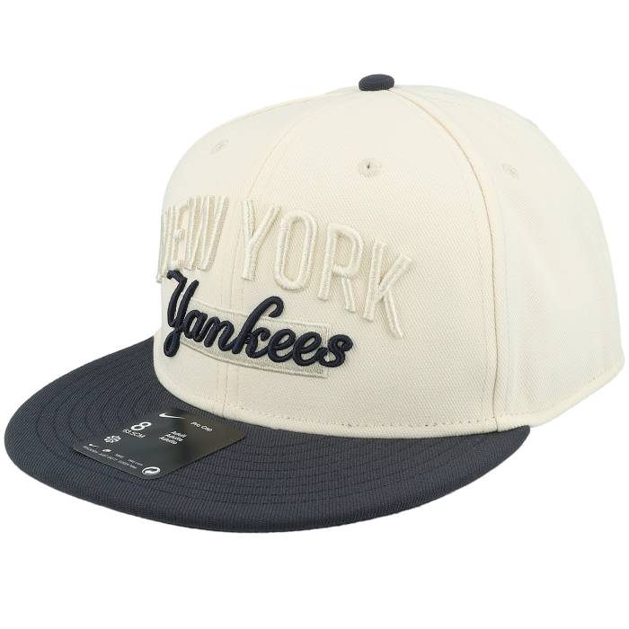 Nike Mlb 【 New York Yankees Statement Dri-Fit Fitted Natural/Blue Fitted Men Beige 】 ヤンキース 素っ気ない相応う メンズ ベージュ