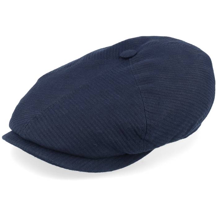 ステットソン Stetson 【 6-Panel Linen Structure Blue Flat Cap Men Blue 】 青色 ブルー キャップ 帽子 メンズ 青色 ブルー|スニケス
