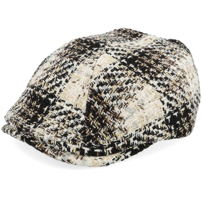 【★百貨店SALE★6/11真夜中2時迄】Upfront 【 Axel Checked Sixpence Black Flat Cap Men Black / Beige 】 黒いこと 黒いこと 旗がしら 鳥打ち帽 メンズ 黒いこと 黒いこと ベージュ