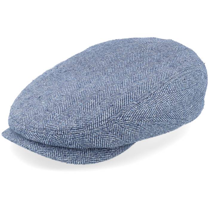 ステットソン Stetson 【 Driver Cap Silk Light Blue Herringbone Flat Cap Men Blue 】 キャップ 帽子 青色 ブルー メンズ 青色 ブルー