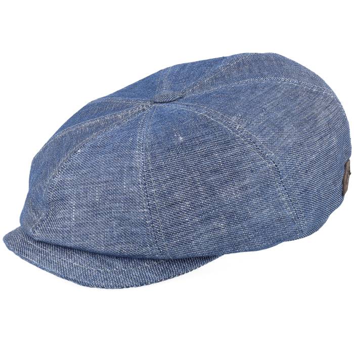 【★百貨店SALE★6/11真夜中2時迄】Mjm Hats 【 Montreal 41 Linen Blue Flat Cap Men Blue 】 モントリオール 青碧 青碧 旗がしら かぶり笠 メンズ 青碧 青碧