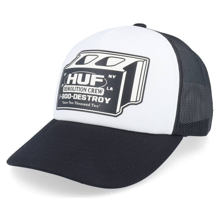 【★百貨店SALE★6/11真夜中2時迄】ハフ Huf 【 Demolition Crew Hat White/Black Trucker Men Black / White 】 労働者の一団 トラッカー メンズ 黒いこと 黒いこと 白いこと 白いこと