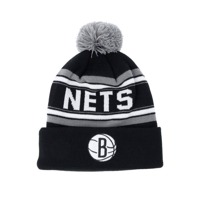 アウタースタッフ Outerstuff 【 Kids Brooklyn Nets Nba Knit Black/Grey Pom Kids Black 】 ブルックリン ネッツ ニット ジュニア キッズ 黒色 ブラック|スニケス