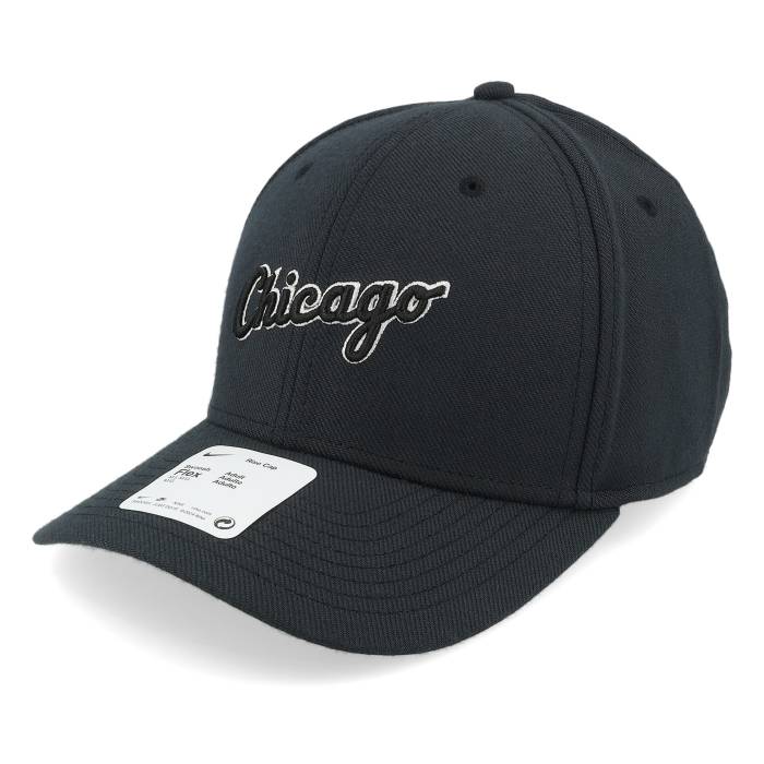 Nike Mlb 【 Chicago White Sox Dri-Fit Rise Swoosh Black Flexfit Men Black 】 風の強い町 白いこと 白いこと 素っ気ない相応う ライズ Swoosh スウッシュ・スウォッシュ 黒いこと 黒いこと メンズ 黒いこと 黒いこと