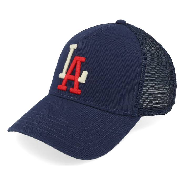 アメリカンニードル American Needle 【 Los Angeles Angels Milb Archive Valin Navy Trucker Men Blue 】 angels エンジェルス 紺色 ネイビー トラッカー メンズ 青色 ブルー｜スニケス