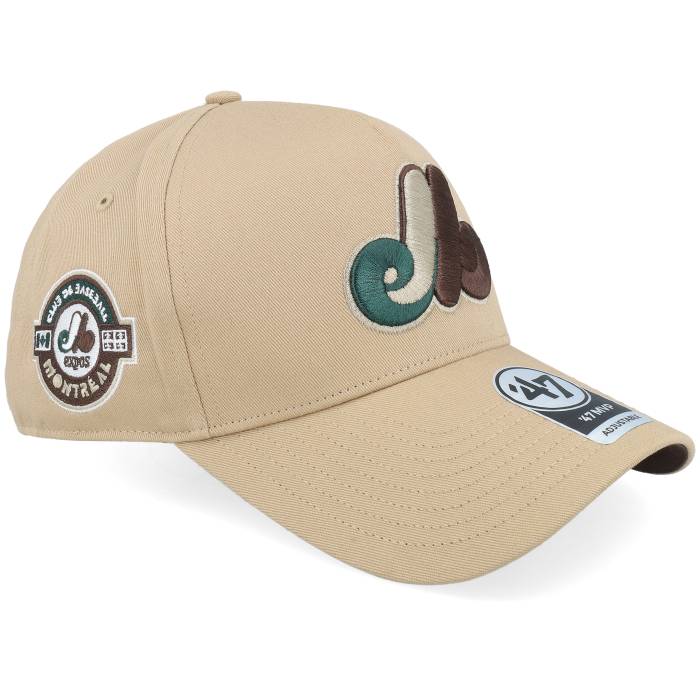 フォーティーセブンブランド 47 Brand 【 Montreal Expos Sure Shot Tt C. Mvp Dt Khaki A-Frame Adjustable Men Beige 】 モントリオール カーキ メンズ ベージュ