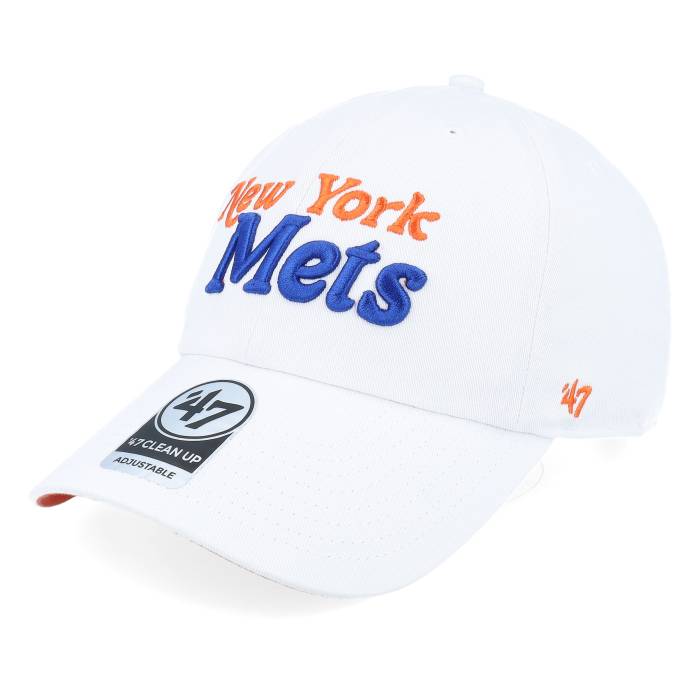 フォーティーセブンブランド 47 Brand 【 New York Mets Mlb 47 Clean Up Cap White Dad Cap Men White 】 メッツ 旗がしら かぶり笠 白いこと 白いこと メンズ 白いこと 白いこと