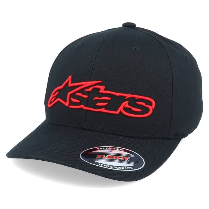 アルパインはやりっ子 Alpinestars 【 Blaze Black/Red Flexfit Men Black 】 メンズ 黒いこと 黒いこと