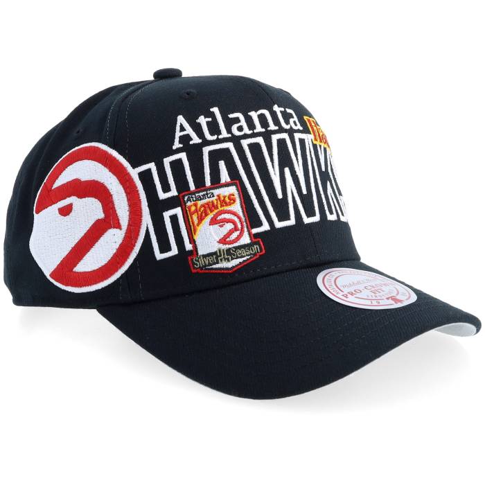 ミッチェル\u0026ネス Mitchell \u0026 Ness 【 Atlanta Hawks Hwc Mash Up Pro Black Adjustable Men Black 】 ジョージアの州都 ホークス 労働者階級 黒いこと 黒いこと メンズ 黒いこと 黒いこと
