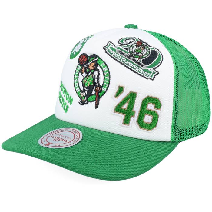 ミッチェル&ネス Mitchell & Ness 【 Boston Celtics Gridlock White/Green A-Frame Trucker Men Green / White 】 ボストン セルティックス トラッカー メンズ green 緑・グリーン 白色 ホワイト