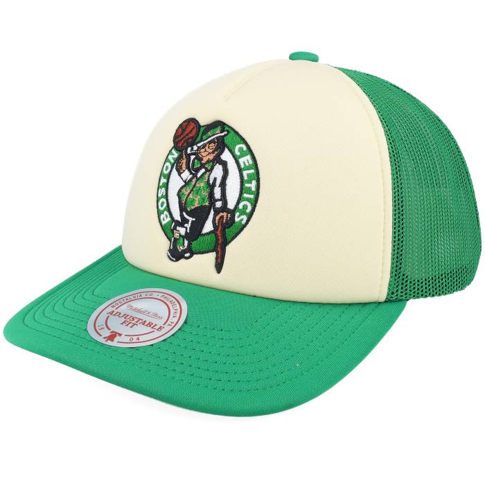 ミッチェル&ネス Mitchell & Ness 【 Boston Celtics Vintage Block Cream/Green Trucker Men Green 】 ボストン セルティックス vintage ビンテージ・ヴィンテージ トラッカー メンズ green 緑・グリーン｜スニケス
