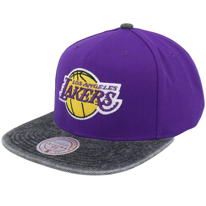 ミッチェル\u0026ネス Mitchell \u0026 Ness 【 Los Angeles Lakers Denim Patchwork Purple/Black Snapback Men Purple 】 Lakers レイカーズ ジーンズ Snapback スナップバック 御徒面子 メンズ Purple 紫・パープル