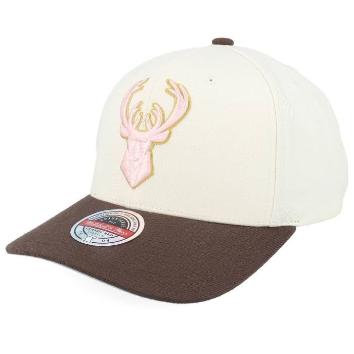ミッチェル\u0026ネス Mitchell \u0026 Ness 【 Milwaukee Bucks Blush Sand Cream/Brown Adjustable Men Beige 】 ミルウォーキー バックス 砂色・真砂 メンズ ベージュ