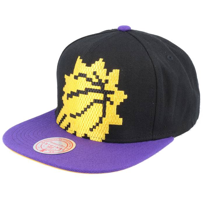 ミッチェル&ネス Mitchell & Ness 【 Phoenix Suns 8 Bit Xl Black/Purple Snapback Men Black 】 フェニックス サンズ Snapback スナップバック バッグ メンズ 黒色 ブラック|スニケス