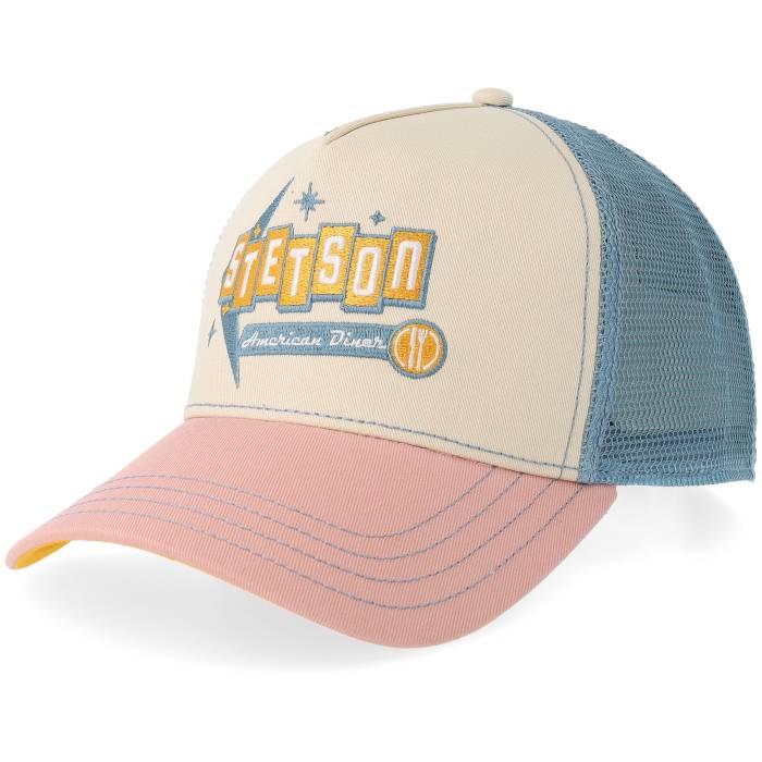 ステットソン Stetson 【 American Diner Rose/Ecru A-Frame Trucker Men Beige 】 トラッカー メンズ ベージュ|スニケス