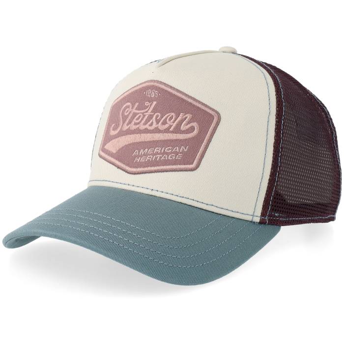 ステットソン Stetson 【 Pastel Blue/Ecru A-Frame Trucker Men Grey 】 トラッカー メンズ 灰色 グレー