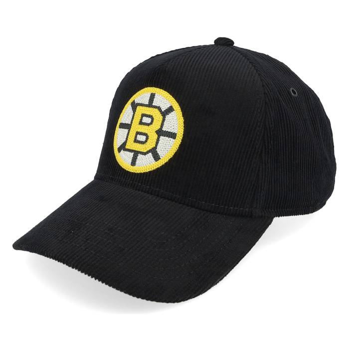 アメリカンニードル American Needle 【 Boston Bruins Corduroy Valin Black A-Frame Adjustable Men Black 】 ボストン ブルーインズ コーデュロイ 黒色 ブラック メンズ 黒色 ブラック|スニケス